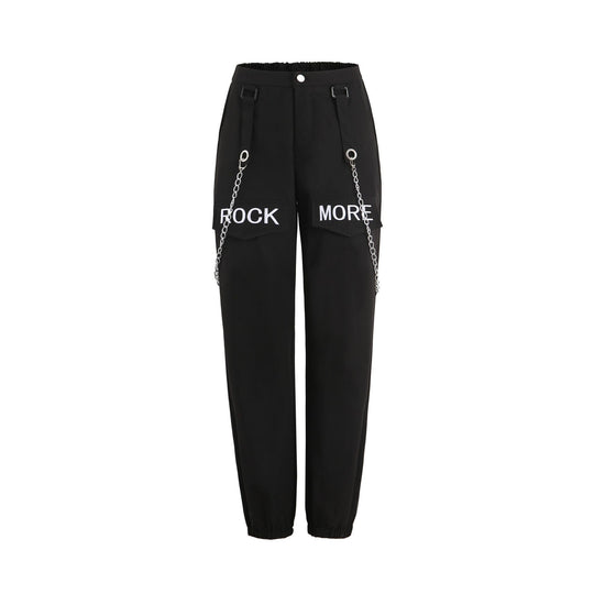 Damen Coole Cargo-Hose mit Kettendetails R&B