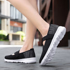 Damen Sportliche Slip-On Ballerinas mit elastischem Riemen