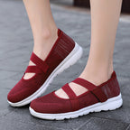 Damen Sportliche Slip-On Ballerinas mit elastischem Riemen