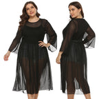 Damen Transparente Strandrobe R&B