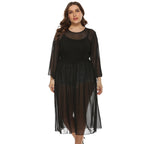 Damen Transparente Strandrobe R&B