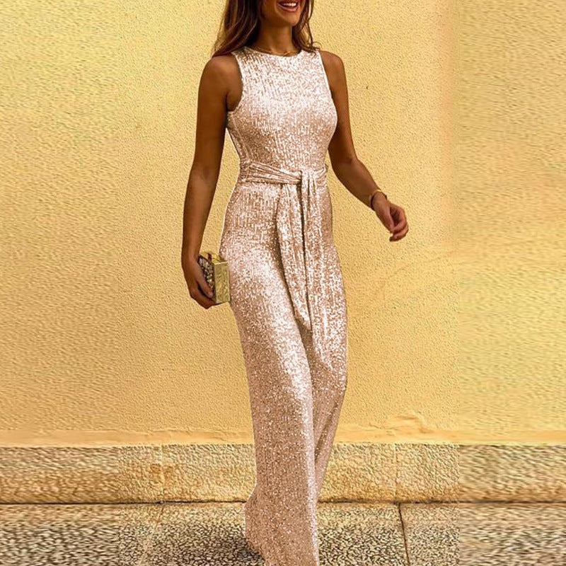 Damen Glitzerndes Abendkleid mit offenem Rücken und raffinierten Details R&B