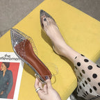 Damen Elegante transparente Slingback-Pumps R&B