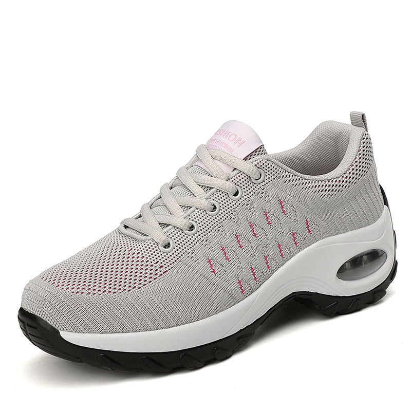 Damen nan urbaner Komfort-Sneaker mit sichtbarer Luftdämpfung und nahtlosem Maschenoberteil R&B