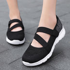 Damen Sportliche Slip-On Ballerinas mit elastischem Riemen