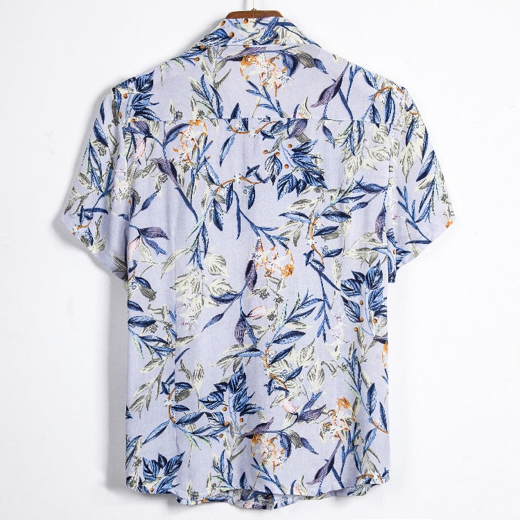 Damen Kurzarmhemd mit floralen Akzenten und luftiger Passform
