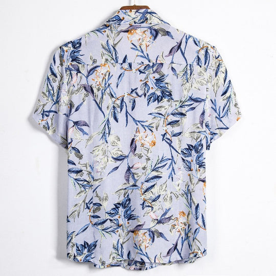 Damen Kurzarmhemd mit floralen Akzenten und luftiger Passform R&B