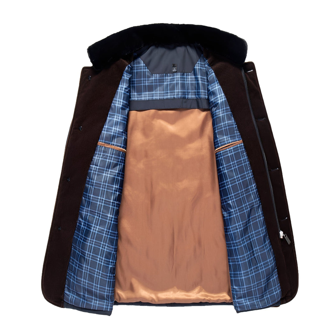 R&B | Elegante, gepolsterte Jacke mit Knöpfen für Männer
