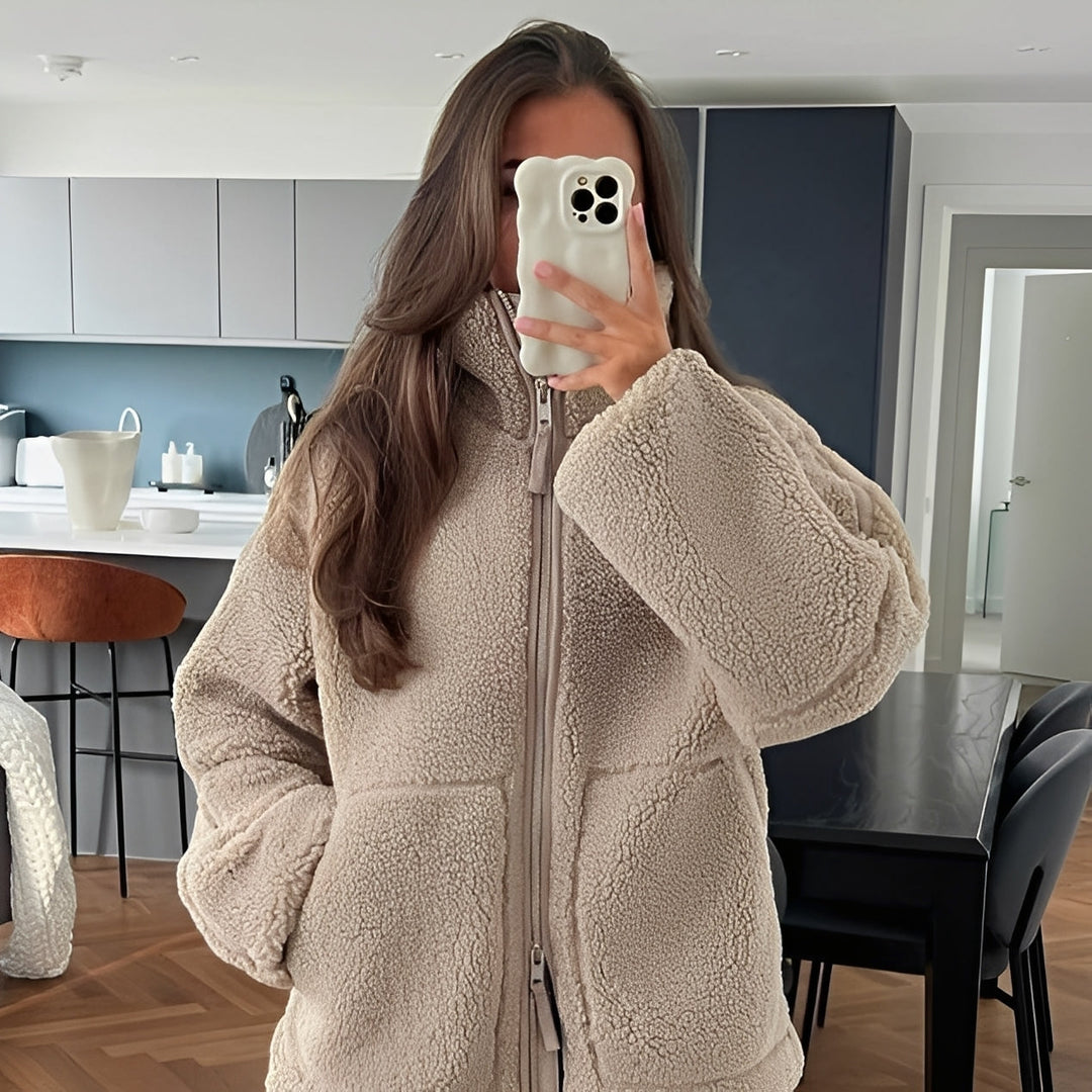 R&B | Warmer und dicker Wollmantel mit Rollkragen für Frauen