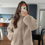 R&B | Warmer und dicker Wollmantel mit Rollkragen für Frauen