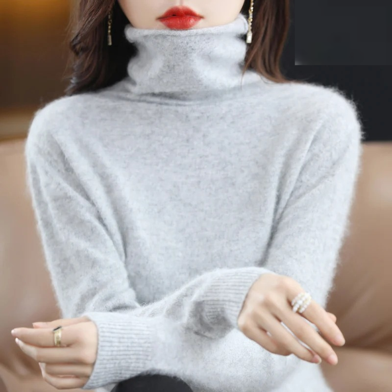 R&B | Pullover Damen Weicher Rollkragenpullover, Warm & Luxuriöses Design