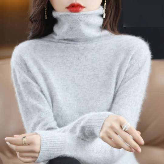 R&B | Pullover Damen Weicher Rollkragenpullover, Warm & Luxuriöses Design