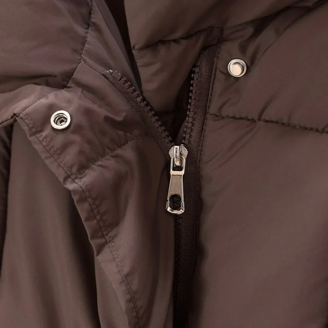 R&B | Warme Pufferjacke mit Gürtel Leicht und Stilvoll Perfekt für Kalte Tage