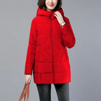 R&B | Elegante unifarbene gerippte gesteppte Jacke mit Reißverschluss ideal für Herbst/Winter