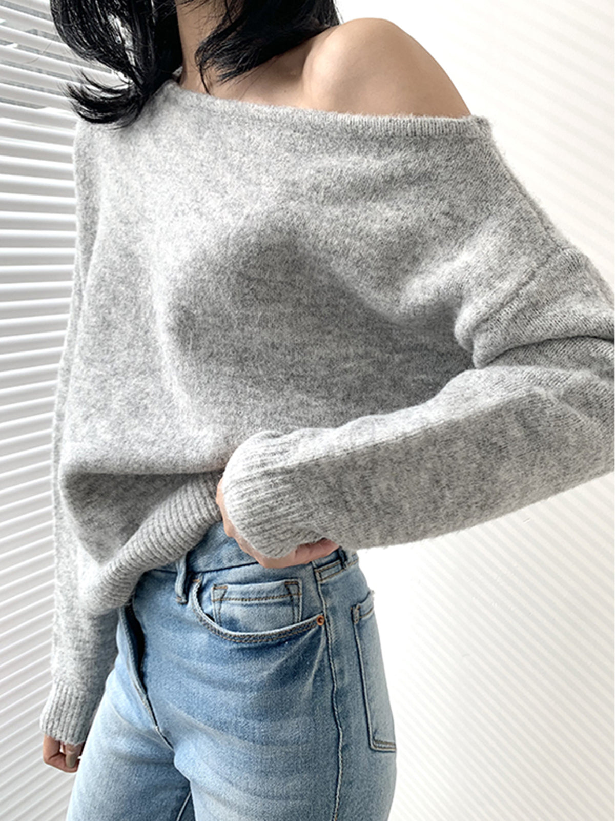 R&B | Pullover Asymmetrisch für Damen Warm
