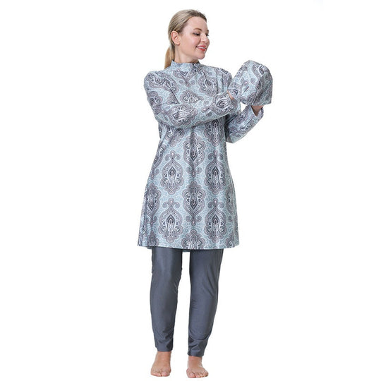 R&B | 3Xl 8Xl Gedruckte Halal Arabische Frauen Badebekleidung Badeanzug Burkinis