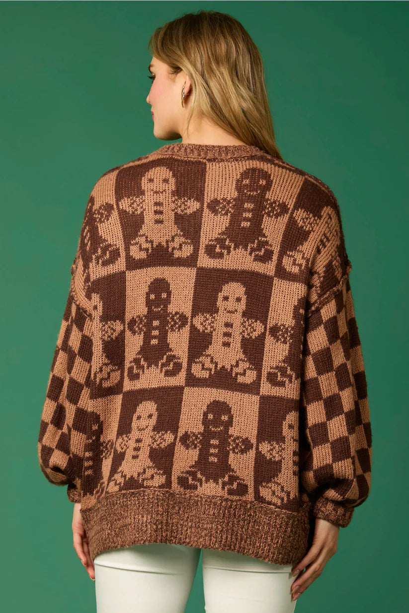 R&B | Zuckerstangen-Weihnachtsnadeln & LR&Bkuchenmann Strickpullover