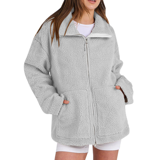 R&B | Locker Wollmantel mit Rollkragen für Damen
