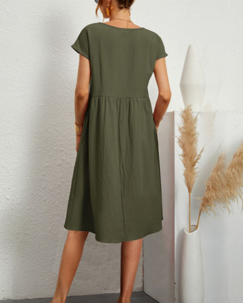 R&B Kleid mit Rundhalsausschnitt
