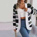 R&B | Gestreifte Strick-Strickjacke mit Modernem Look