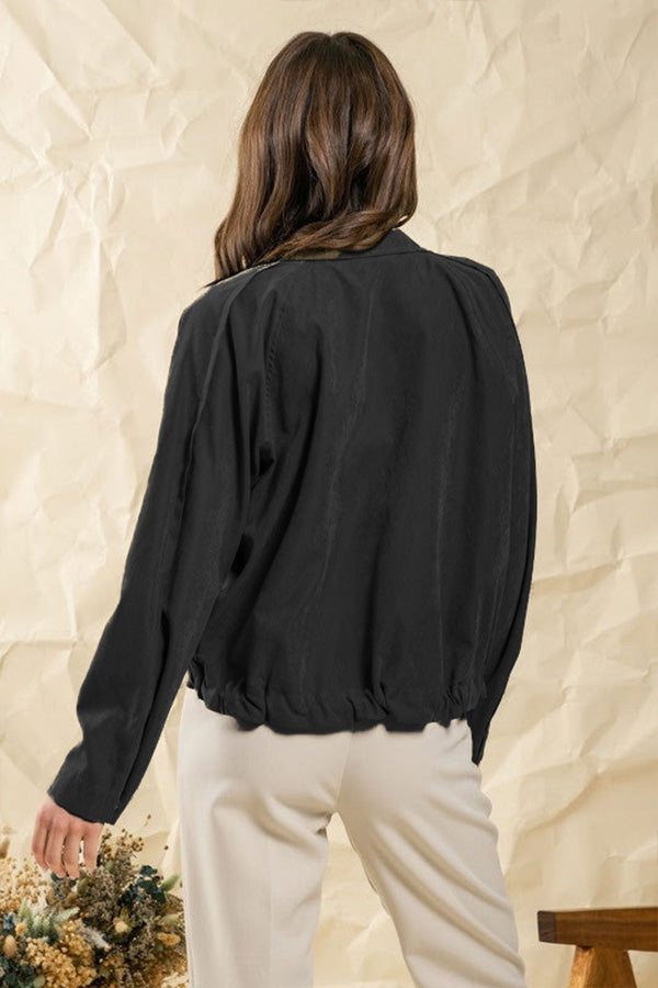 R&B | kariert Revers Mehrknopf-Zwei-Taschen-Midi-Jacke