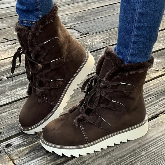 Rutschfeste Sohle mit Fell gefütterte Stiefel R&B