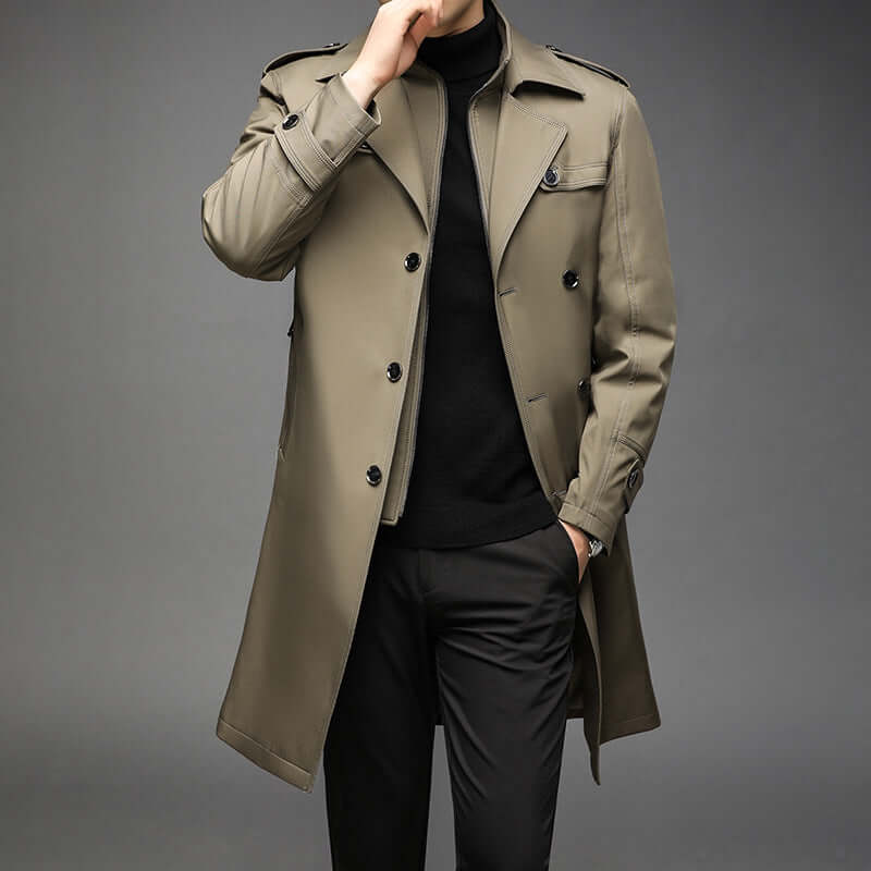 R&B | Herren Doppelreiher Trenchcoat