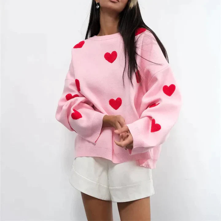 R&B | Pullover mit gestricktem Herz