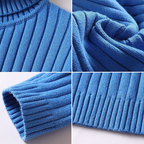 R&B | Rollkragenpullover Weiche Strickware Rippendesign Langärmelig Warmer Komfort