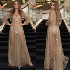 Damen Elegantes Transparenzkleid mit glanzvollen Akzenten R&B