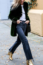 R&B | Samt Patchwork Mehrknopf Damenjacke