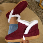 R&B | Damen Plüschfell Winter Stiefeletten