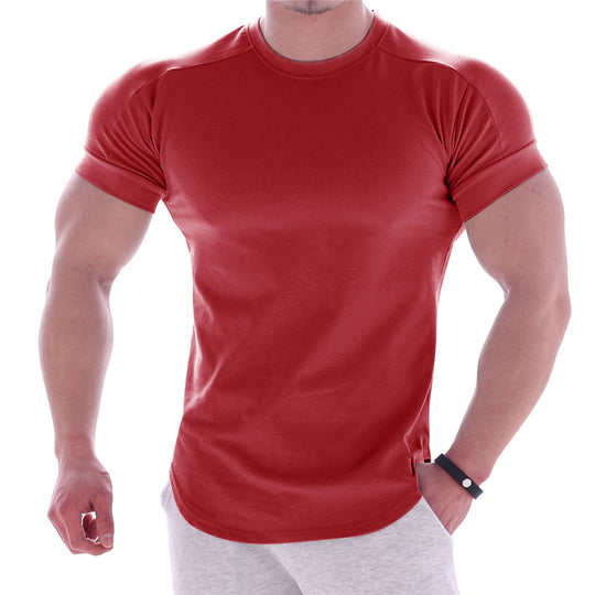 Herren sportliches Kurzarm-T-Shirt mit ergonomischem Schnitt und feuchtigkeitsregulierendem Material R&B