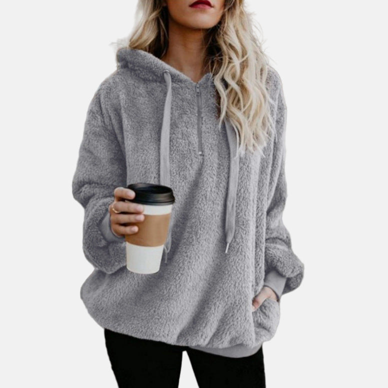 R&B | Hoodie Weicher Fleece Übergrößenpassform Langärmliger Lässiger Komfort