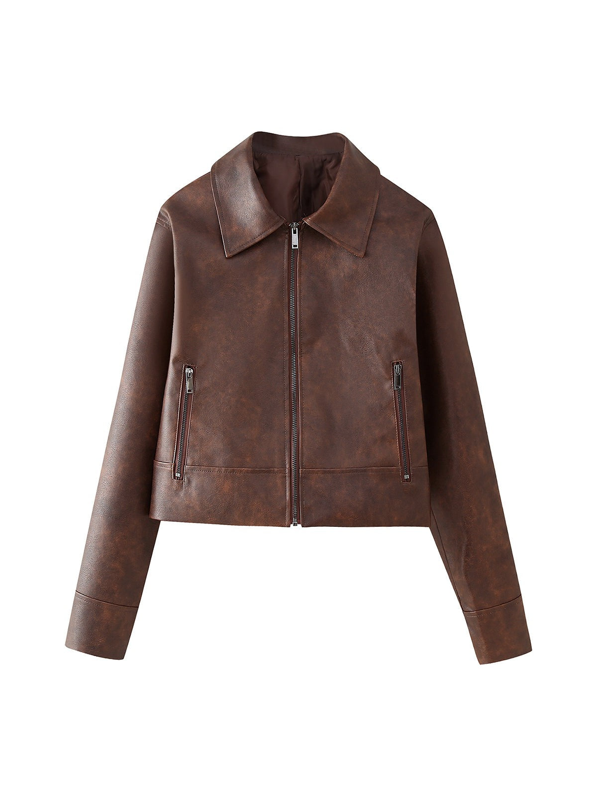 R&B | Lederjacke & Kurzes Rock Koordinationsset