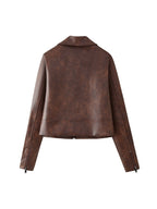 R&B | Lederjacke & Kurzes Rock Koordinationsset
