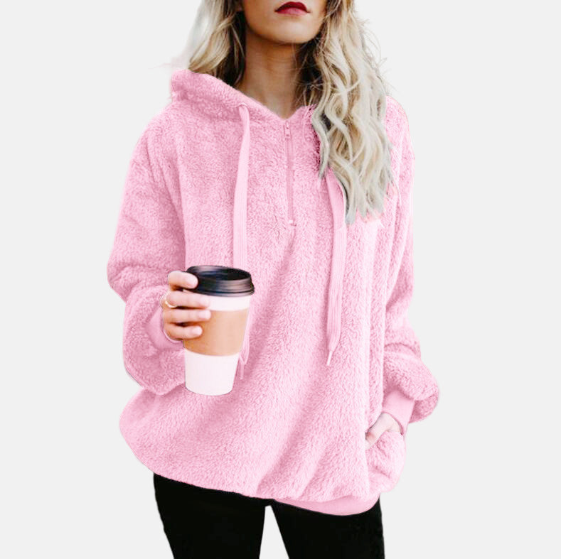 R&B | Hoodie Weicher Fleece Übergrößenpassform Langärmliger Lässiger Komfort