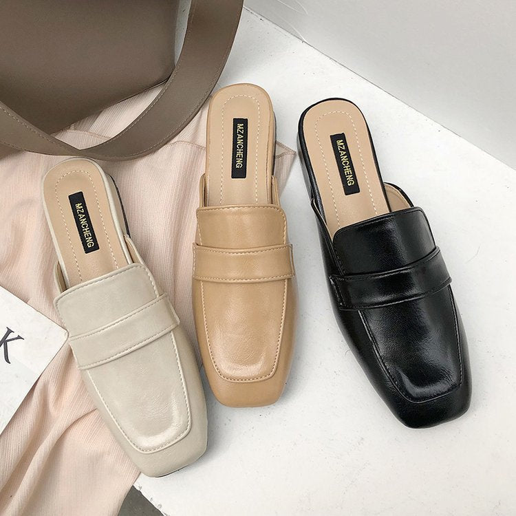 Damen elegante Mules mit schicker Schlaufenverzierung R&B