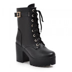 R&B | Stiefel mit Schnürung und Schnalle