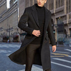 Herren eleganter Wollmantel im klassischen Schnitt