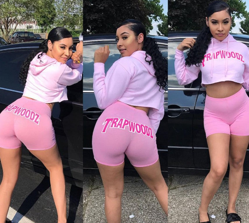Damen Bandeau-Top und Radlerhosen Set R&B