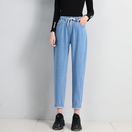 Damen Bequeme Jeans mit elastischem Bund und seitlichen Taschen R&B
