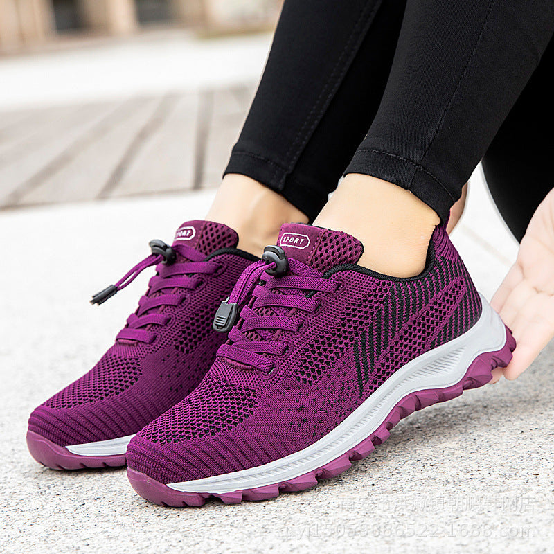 Damen Sportliche Laufschuhe mit atmungsaktiver Mesh-Oberfläche und innovativem Schnellschnürsystem R&B