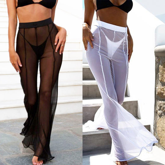 Damen Transparente Strandhose R&B