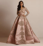 Damen Glamouröses Abendkleid mit schimmernden Pailletten und tiefem V-Ausschnitt R&B
