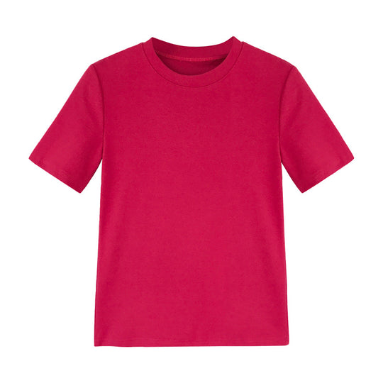 Damen Baumwoll T-Shirt mit modernem Rundhalsausschnitt und bequemen Schnitt