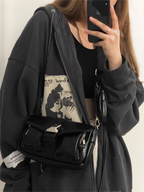 R&B | Hoodie mit Gepatchten Bildern Und Reißverschluss