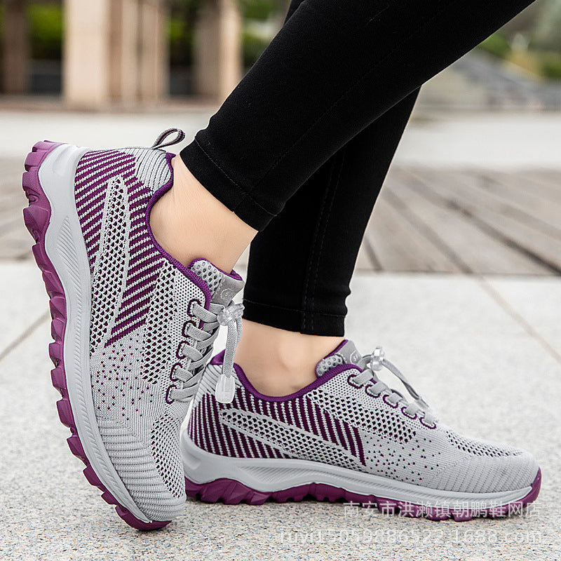 Damen Sportliche Laufschuhe mit atmungsaktiver Mesh-Oberfläche und innovativem Schnellschnürsystem R&B