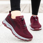 Damen Sportliche Laufschuhe mit atmungsaktiver Mesh-Oberfläche und innovativem Schnellschnürsystem R&B