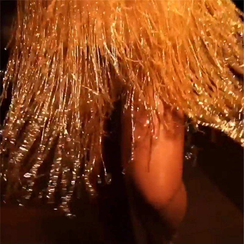 Damen Funkelndes Fransen-Cocktailkleid R&B